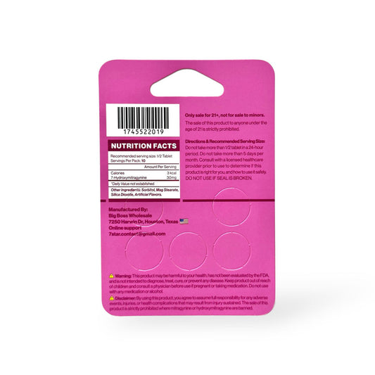 7 Star 7-Hydroxymitragynine Extract Tablets Berry 30mg per Tablet