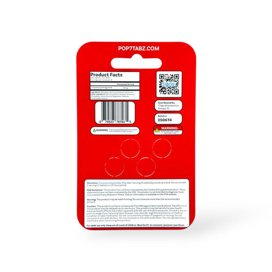 7Tabz 7-Hydroxymitragynine Extra Strength Kratom Tablets Blue Razz 30mg