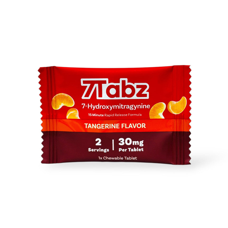 7Tabz 7-Hydroxymitragynine Extra Strength Kratom Tablets Tangerine 30mg