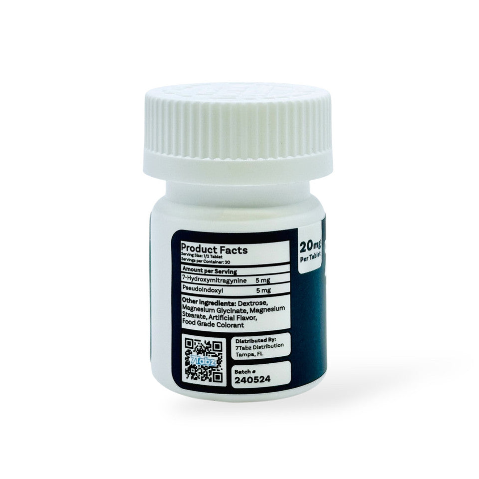 7Tabz 7-hydroxymitragynine + Pseudo Pure Extract Tablets Unflavored 20mg