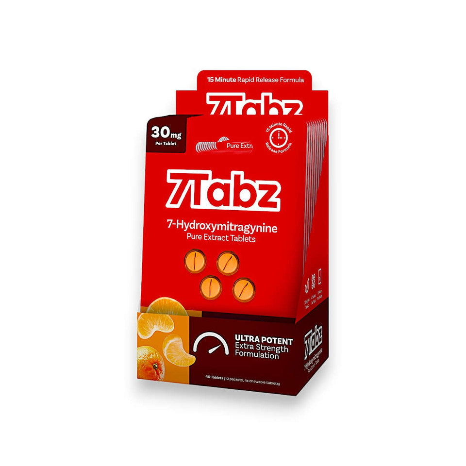 7Tabz 7-Hydroxymitragynine Extra Strength Kratom Tablets Tangerine 30mg