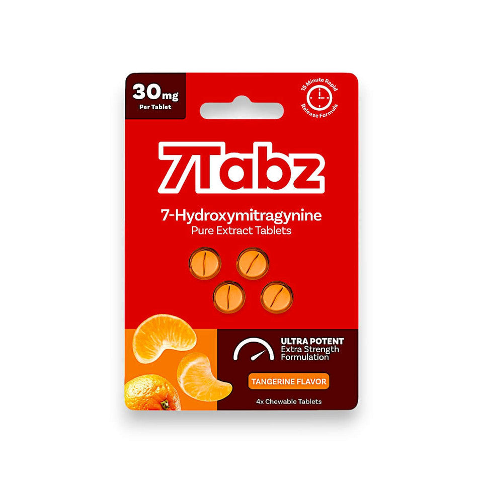 7Tabz 7-Hydroxymitragynine Extra Strength Kratom Tablets Tangerine 30mg