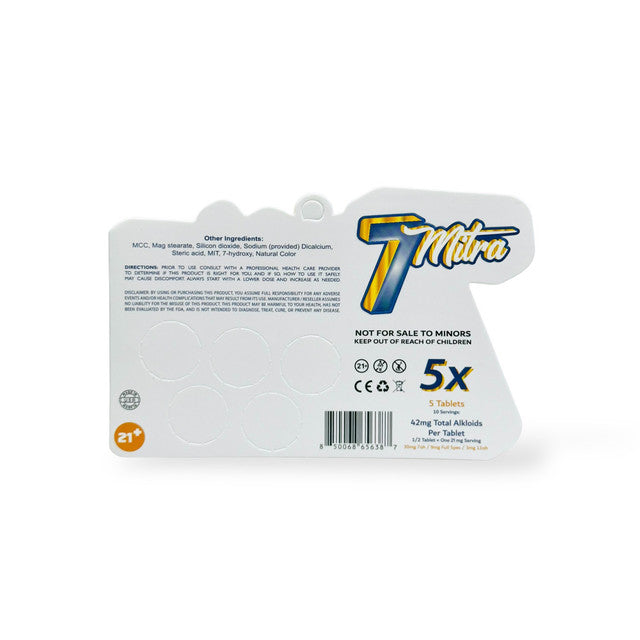7mitra 7 Hydroxy Mitragynine Tablet 42mg Total Alkloids Per Tablet