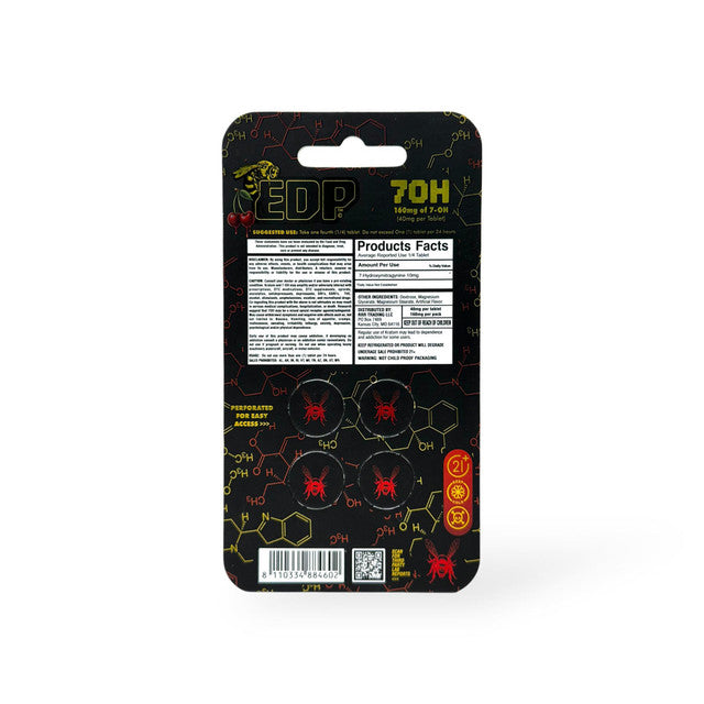 EDP 7OH 7-hydroxymitragynine Kratom Extract Tablets Cherry 40mg Per Tablet
