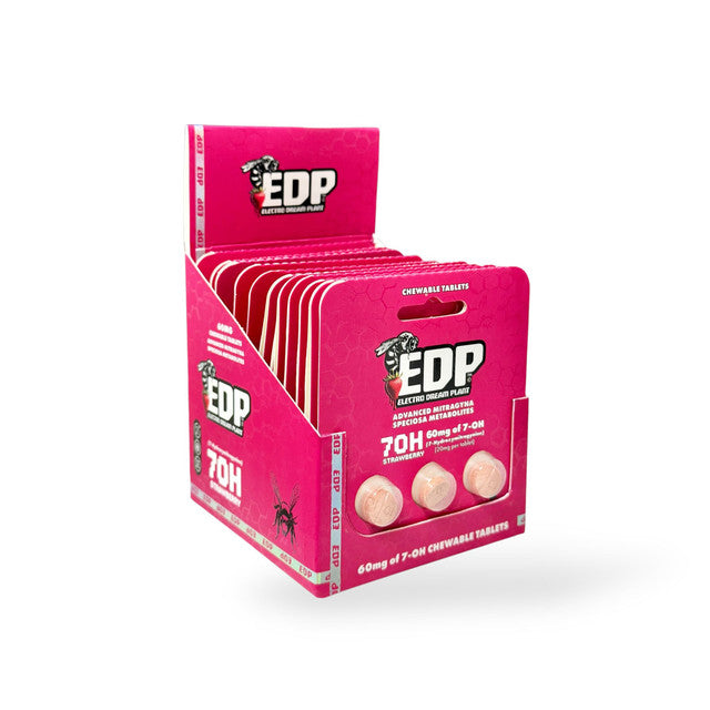 EDP 7OH 7-hydroxymitragynine Kratom Extract Tablets Strawberry 20mg Per Tablet