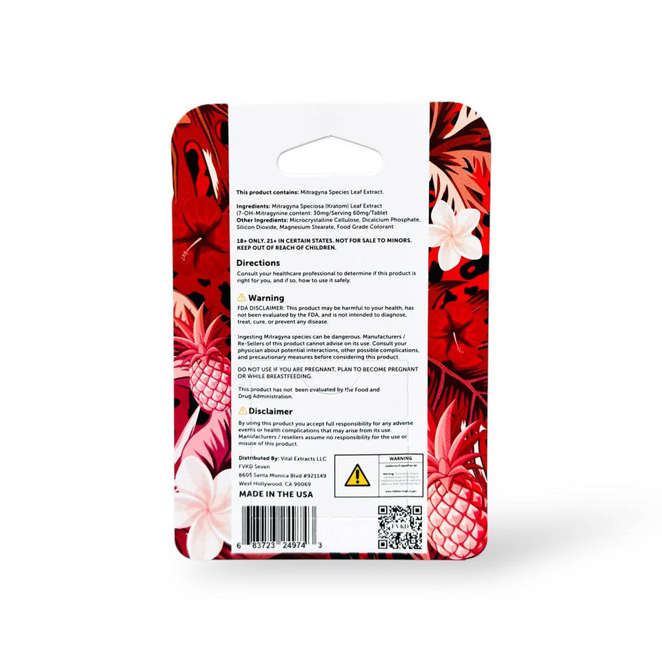 FVKD Seven 7 Hydroxy Tablets Fruit Punch 60mg Per Tablet