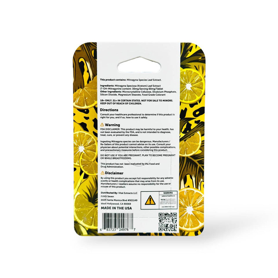FVKD Seven 7 Hydroxy Tablets Lemon Lime 60mg Per Tablet