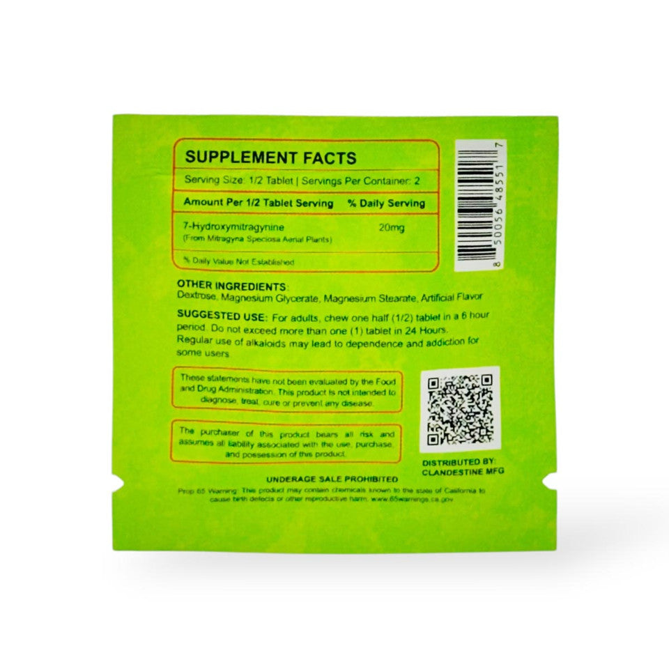 Hu7k 7-Hydroxymitragynine Tablet Strawberry 40mg