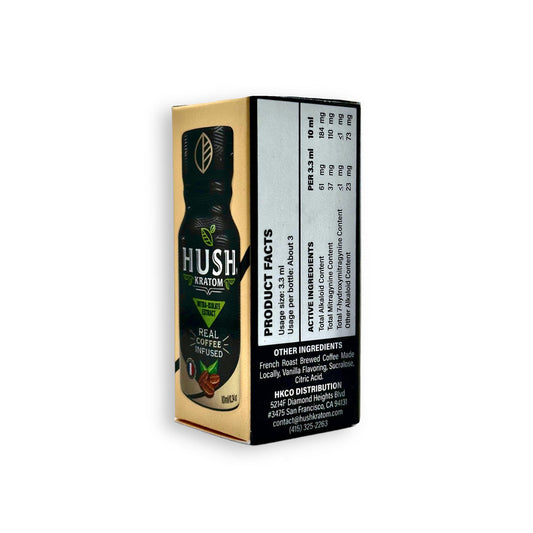 Buy Hush Kratom Extract Shot Coffee Infused 10mL in USA