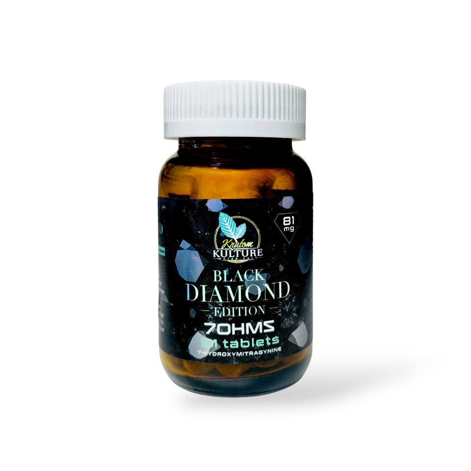 Kratom Kulture 7- Hydroxymitragynine Black Diamond Edition Tablets 81mg