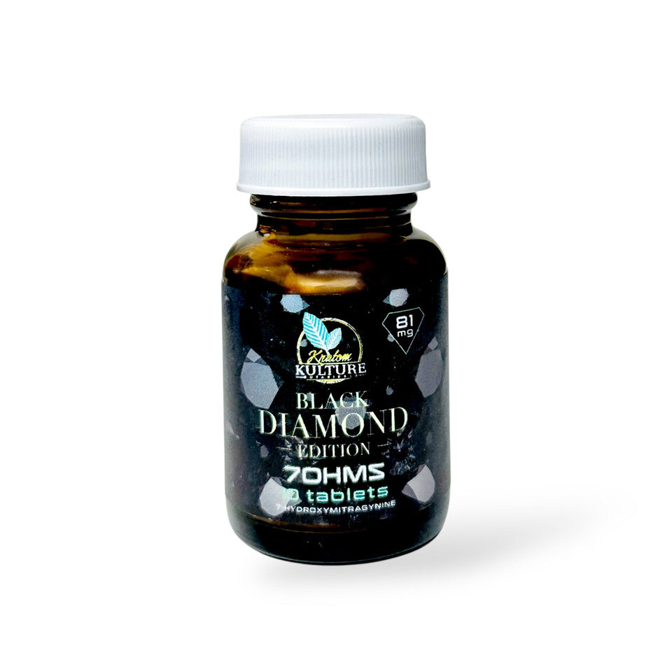 Kratom Kulture 7- Hydroxymitragynine Black Diamond Edition Tablets 81mg