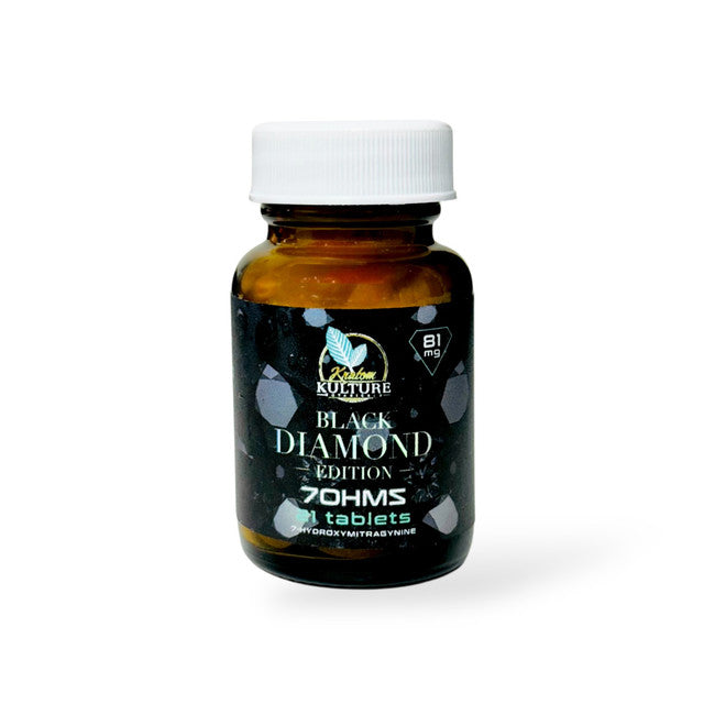 Kratom Kulture 7- Hydroxymitragynine Black Diamond Edition Tablets 81mg