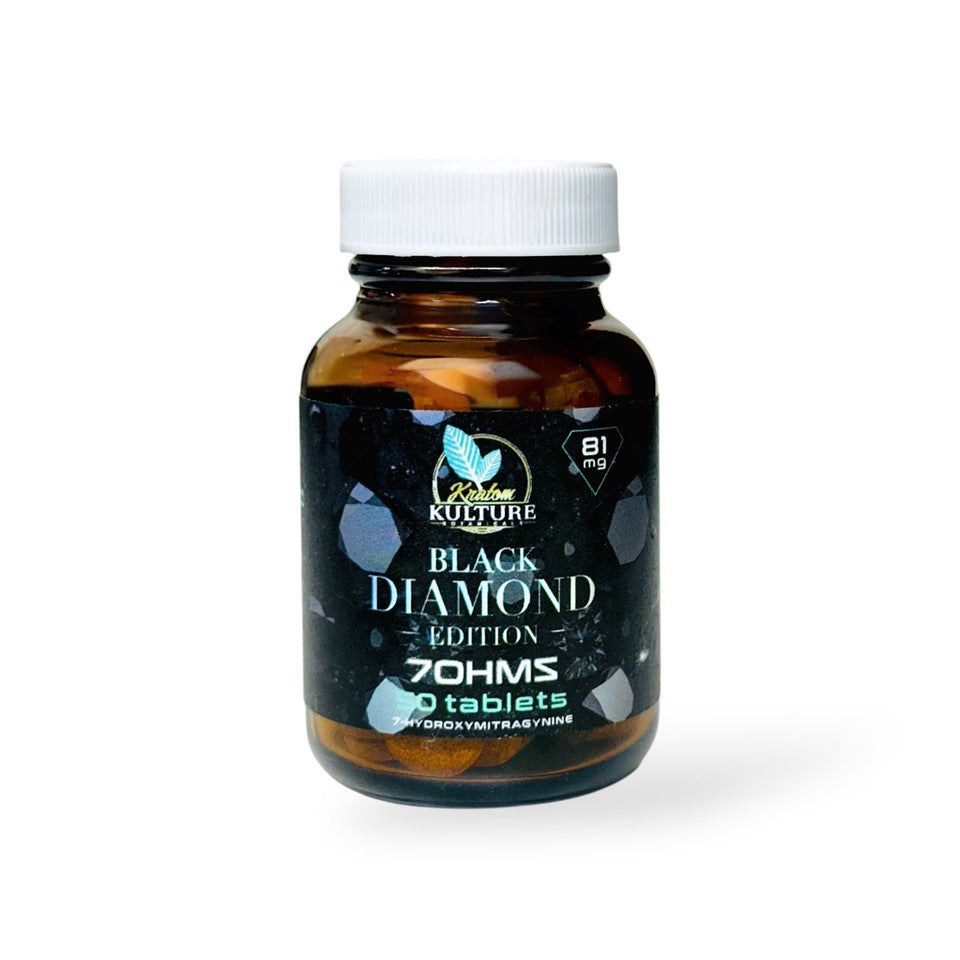 Kratom Kulture 7- Hydroxymitragynine Black Diamond Edition Tablets 81mg