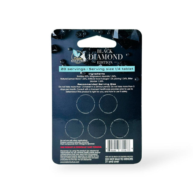 Kratom Kulture 7- Hydroxymitragynine Black Diamond Edition Tablets 81mg