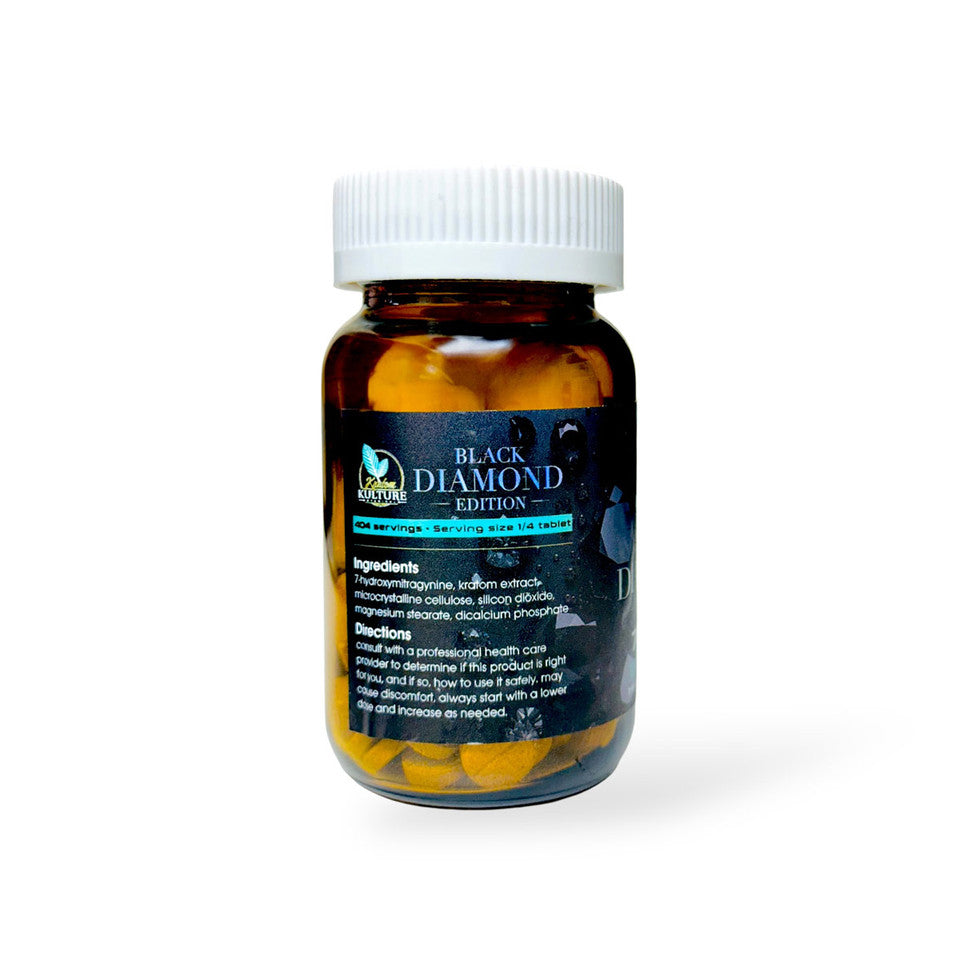 Kratom Kulture 7- Hydroxymitragynine Black Diamond Edition Tablets 81mg