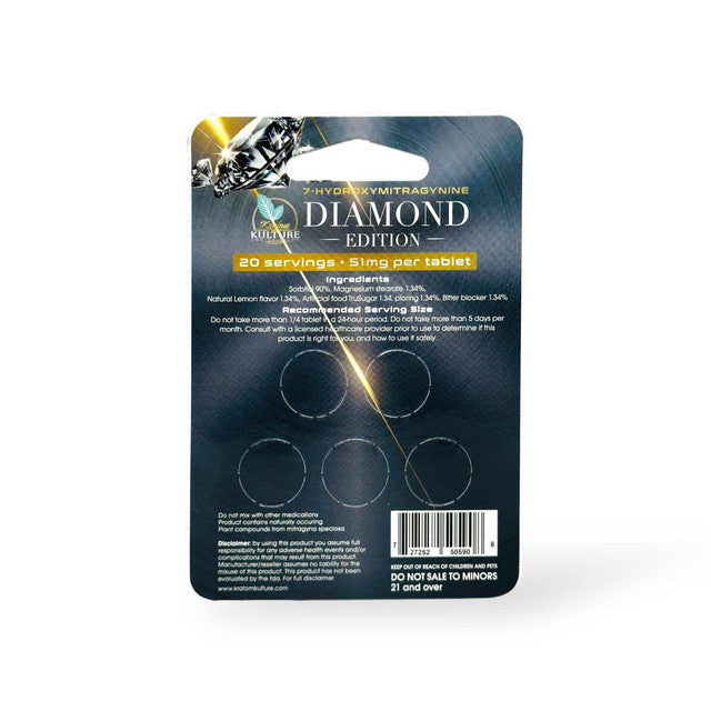 Kratom Kulture 7- Hydroxymitragynine Diamond Edition Tablets 51mg