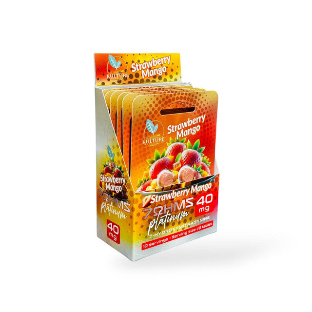 Kratom Kulture 7OHMZ Platinum Tablets Strawberry Mango 40mg