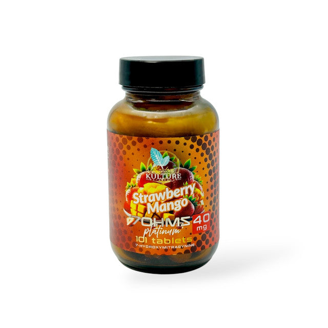 Kratom Kulture 7OHMZ Platinum Tablets Strawberry Mango 40mg