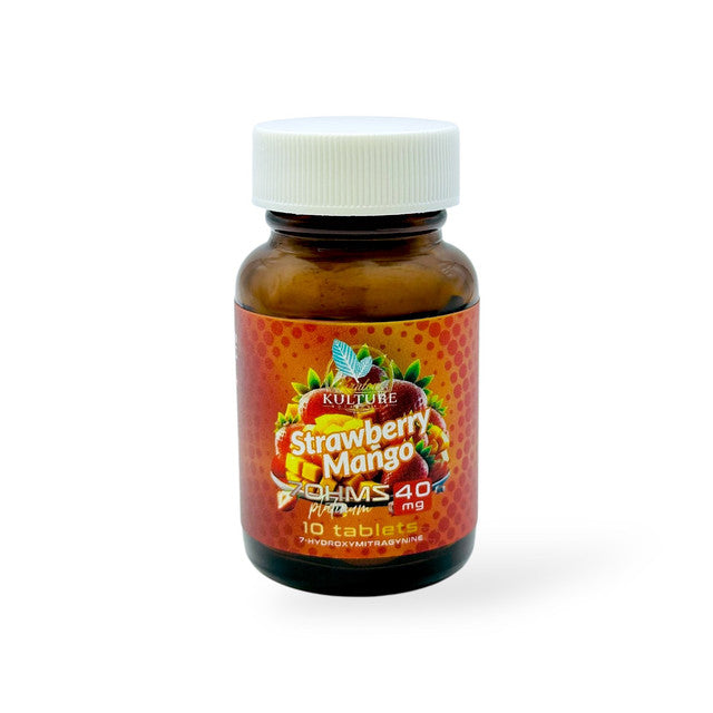 Kratom Kulture 7OHMZ Platinum Tablets Strawberry Mango 40mg