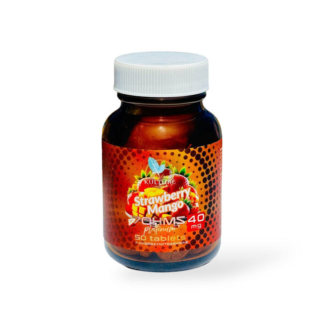 Kratom Kulture 7OHMZ Platinum Tablets Strawberry Mango 40mg