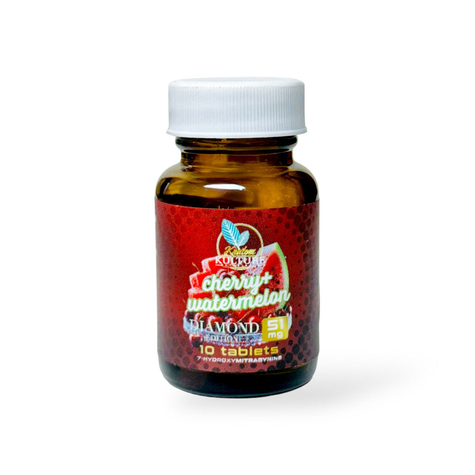 Kratom Kulture 7OHMZ Diamond Edition Tablets Cherry + Watermelon 51mg