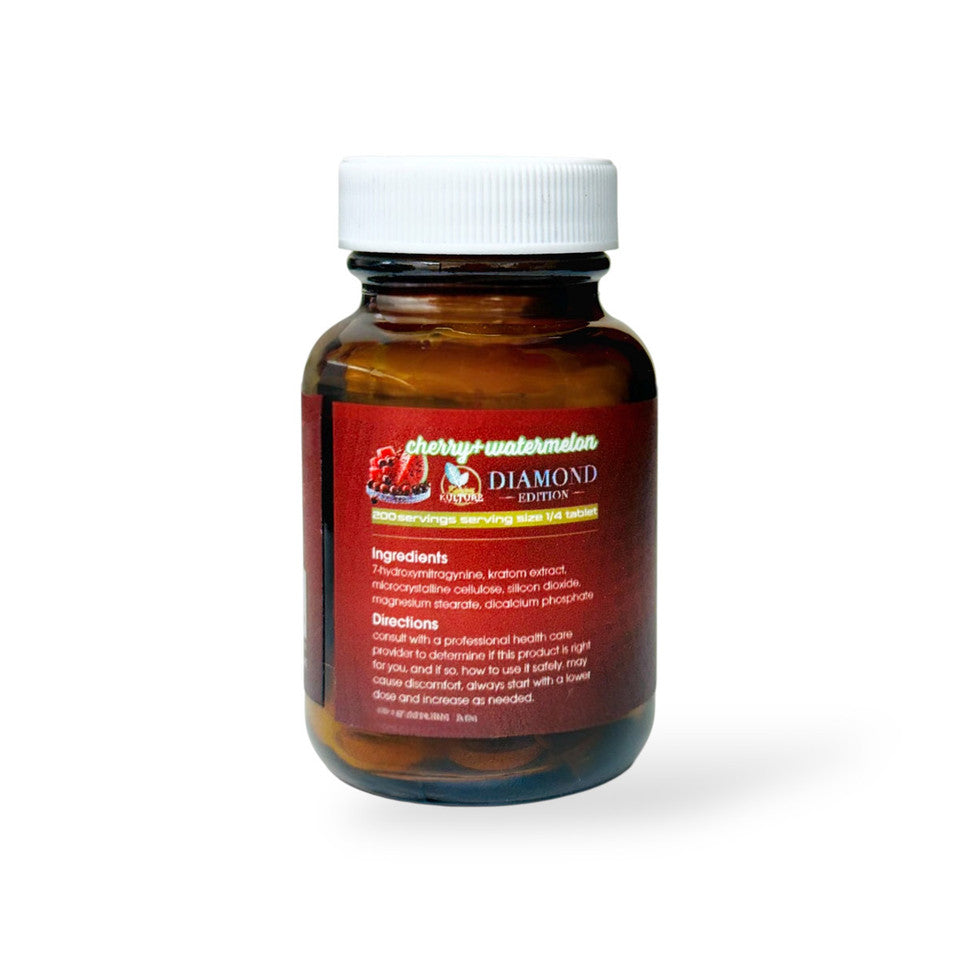 Kratom Kulture 7OHMZ Diamond Edition Tablets Cherry + Watermelon 51mg