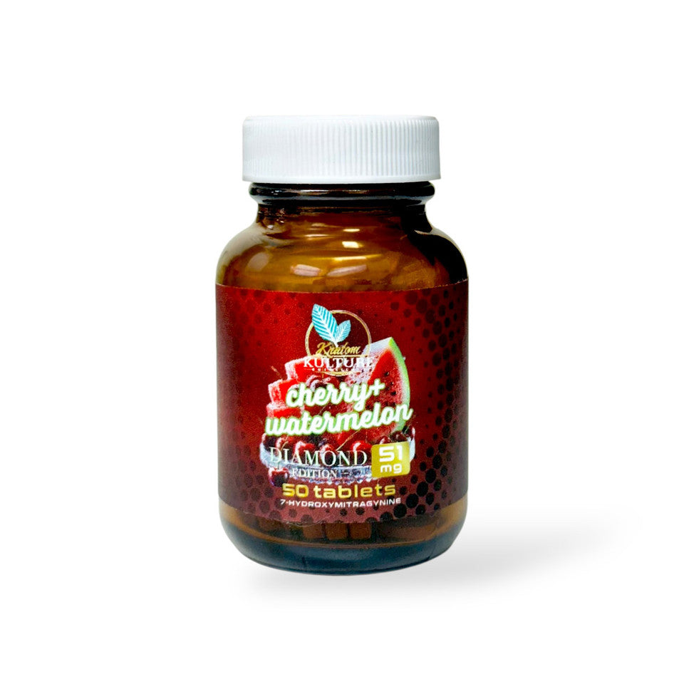 Kratom Kulture 7OHMZ Diamond Edition Tablets Cherry + Watermelon 51mg