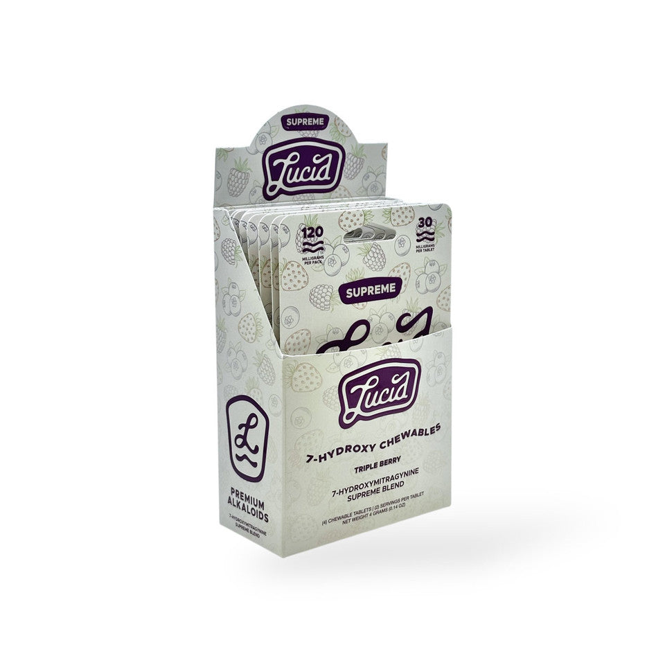 Lucid Supreme 7-OH Chewables Tablets Triple Berry 30mg Per Tablet