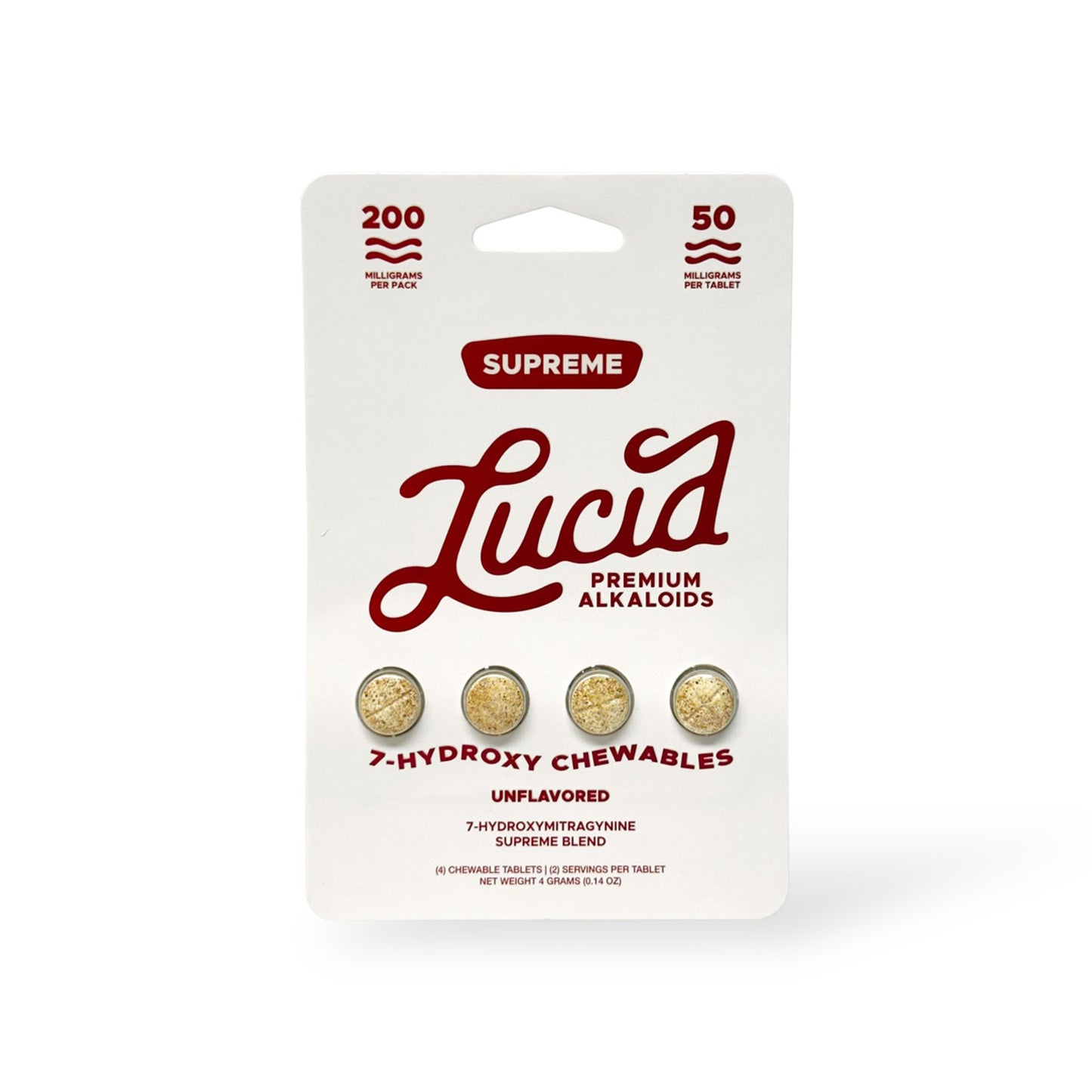 Lucid Supreme 7-OH Chewables Tablets Unflavored 50mg Per Tablet