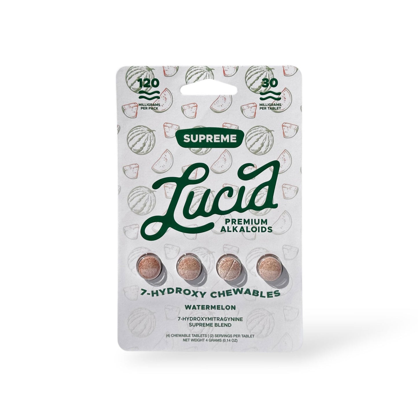 Lucid Supreme 7-OH Chewables Tablets Watermelon 30mg Per Tablet