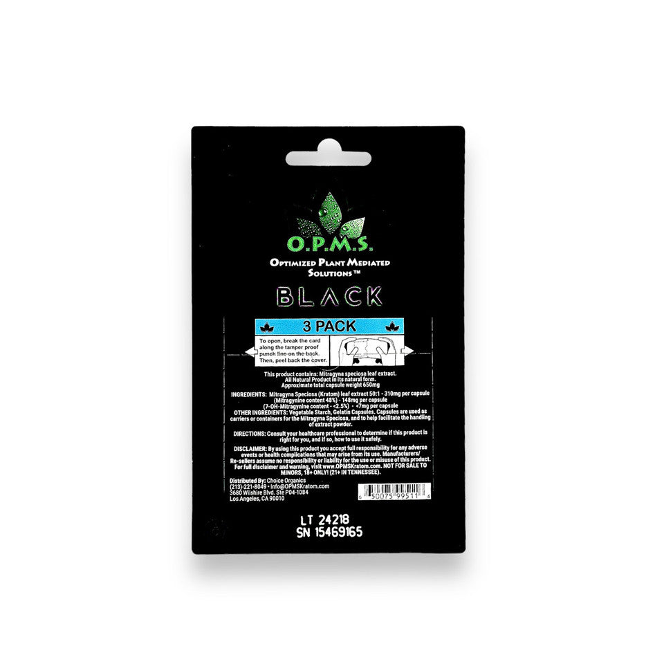 OPMS Black Kratom Extract Capsules