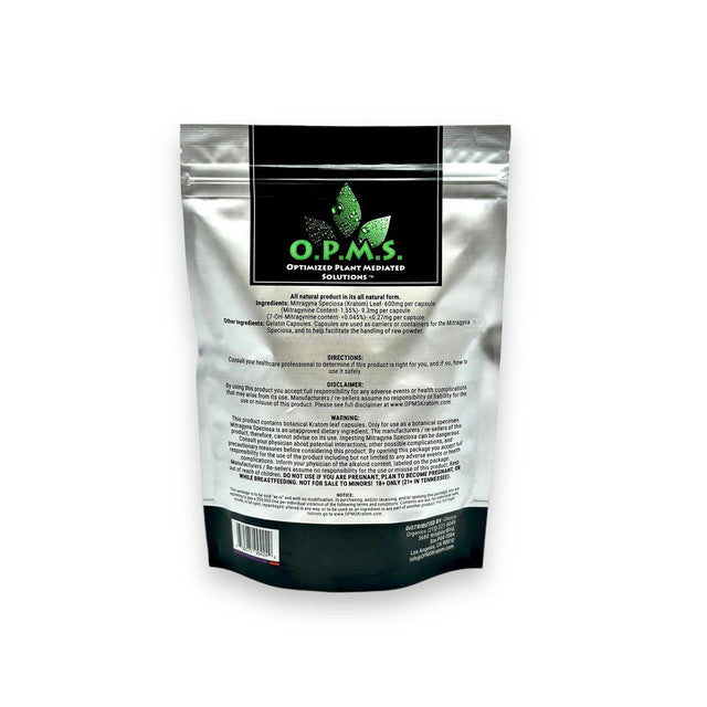Buy OPMS Silver Red Vein Sumatra Kratom Capsules USA
