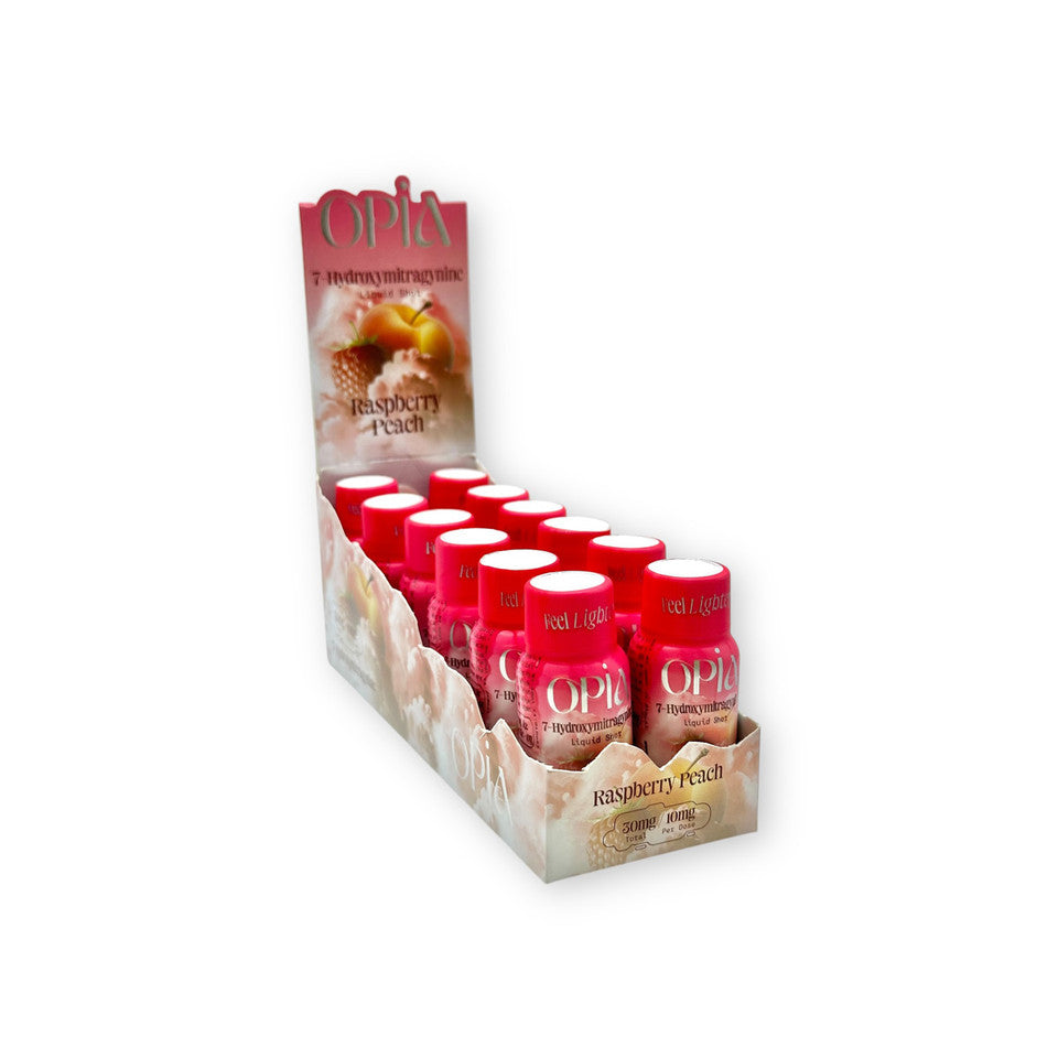 Opia 7 Hydroxymitragynine Liquid Shot Raspberry Peach 30ml