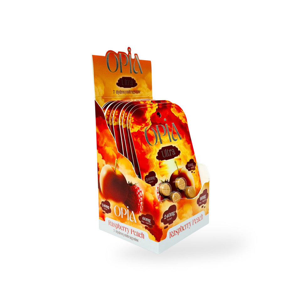 Opia Ultra 7-OH High Potency Chewable Tablets Raspberry Peach 60mg Per Tablet
