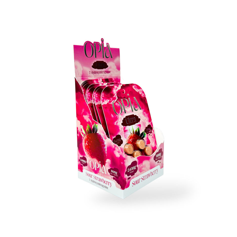 Opia Ultra 7-OH High Potency Chewable Tablets Sour Strawberry 60mg Per Tablet