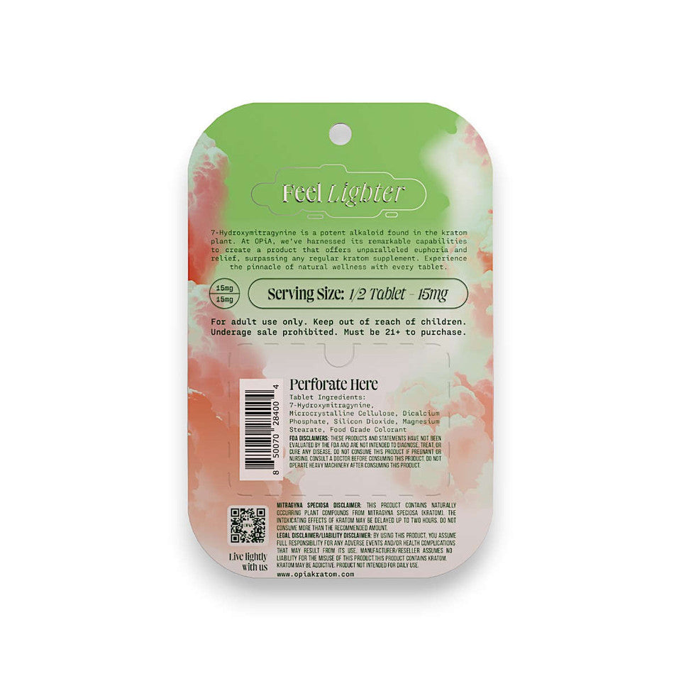 Opia 7-OH High Potency Chewable Tablets Watermelon 30mg