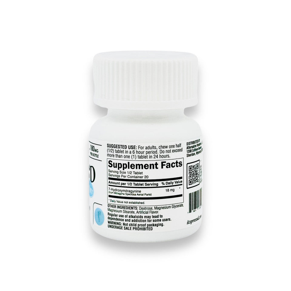 Press'D Kratom 7 Hydroxymitragynine Tablets 18mg