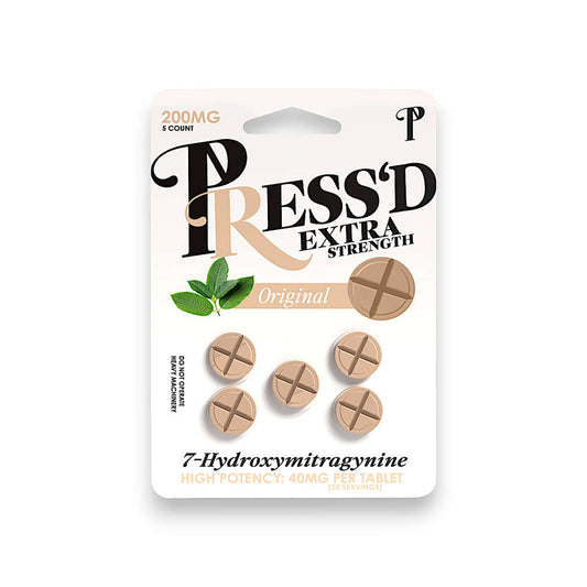 Press'D Kratom 7 Hydroxymitragynine Extra Strength Tablets Original 40mg