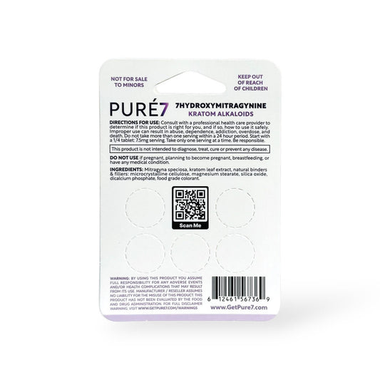 Buy Pure7 7-OH Rapid Release Extra Strength Chewables Grape 30mg USA
