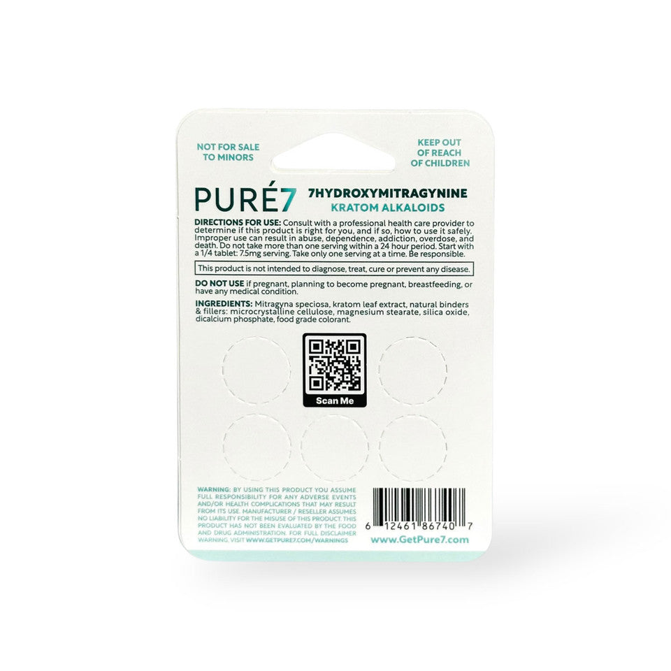Pure7 7-OH Rapid Release Extra Strength Chewable Tablets Strawberry 30mg