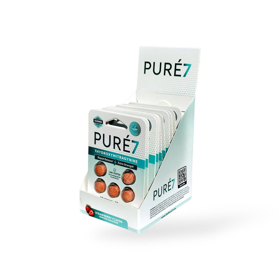 Pure7 7-OH Rapid Release Extra Strength Chewable Tablets Strawberry 30mg