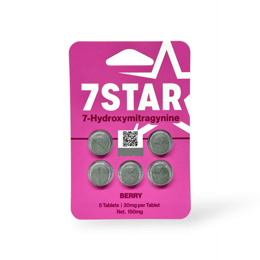 7 Star 7-Hydroxymitragynine Extract Tablets Berry 30mg per Tablet