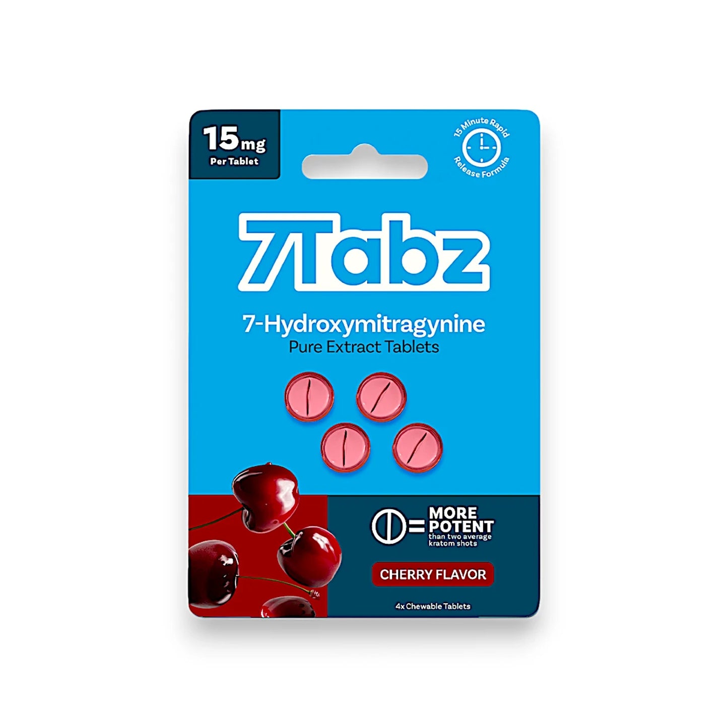 7Tabz 7-Hydroxymitragynine Kratom Extract Tablets Cherry 15mg