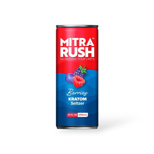 Choice Botanicals Mitra Rush Kratom Seltzer Berries 12oz