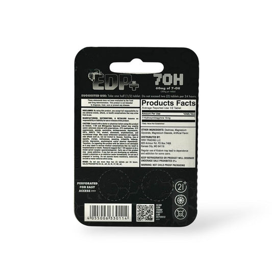 EDP Plus 7OH 7-hydroxymitragynine Kratom Extract Tablets 30mg Per Tablet