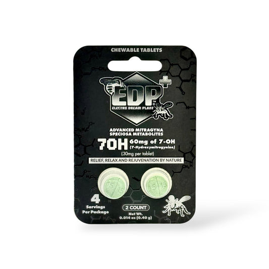 EDP Plus 7OH 7-hydroxymitragynine Kratom Extract Tablets 30mg Per Tablet