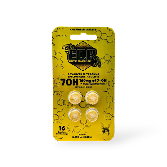 EDP 7OH 7-hydroxymitragynine Kratom Extract Tablets 40mg Per Tablet