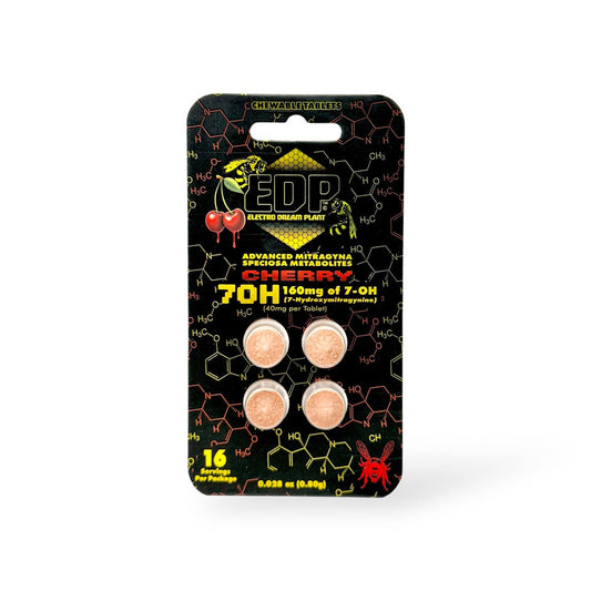 EDP 7OH 7-hydroxymitragynine Kratom Extract Tablets Cherry 40mg Per Tablet