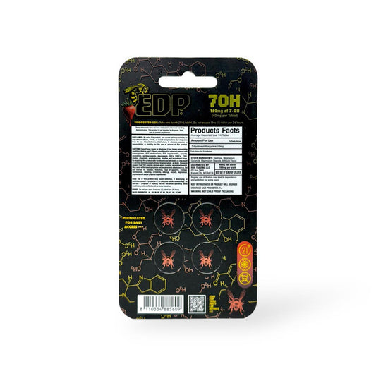 EDP 7OH 7-hydroxymitragynine Kratom Extract Tablets Strawberry 40mg Per Tablet