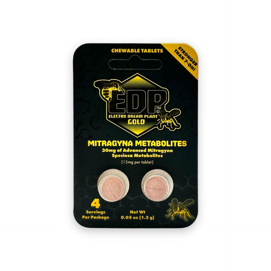 EDP Gold Mitragyna Metabolites Pseudo Kratom Extract Tablets 15mg Per Tablet